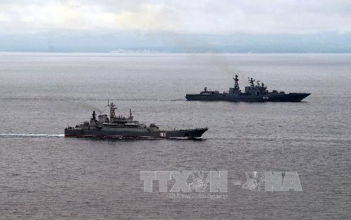 Hạm đội Nga diễn tập chống ngầm ở biển Nhật Bản