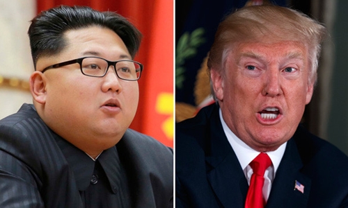 Nhà lãnh đạo Triều Tiên Kim Jong-un (trái) và Tổng thống Mỹ Donald Trump. Ảnh: KCNA/The Australian.