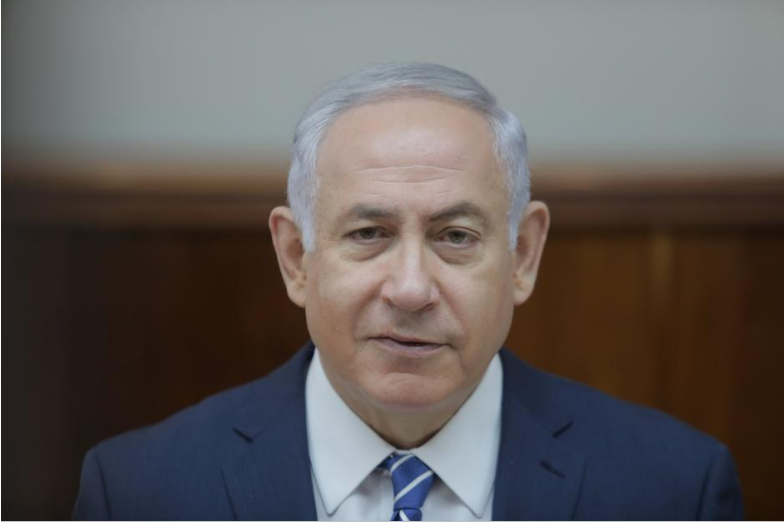 Thủ tướng Netanyahu trong cuộc họp nội các ngày 13-8 ở Israel. Ảnh: REUTERS