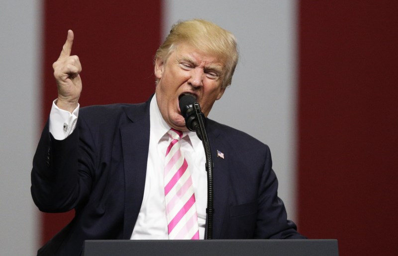 Tổng thống Mỹ Donald Trump phản pháo mạnh Lãnh đạo Triều Tiên Kim Jong-un khi phát biểu tại Huntsville, Alabama (Mỹ) ngày 22-9. Ảnh: AP